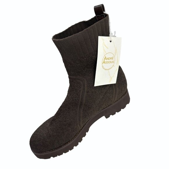 Item: Andre Assous Women’s size 9 Pisces Featherweight Brown Sock Boots - Picture 2 of 10